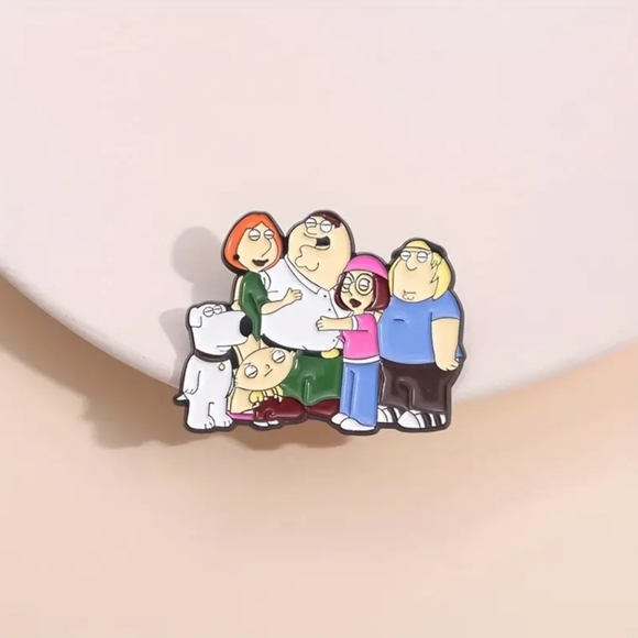 Family Guy Cartoon Enamel Pin Alloy Brooch - Picture 3 of 5